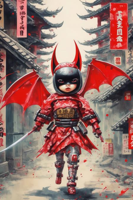 00377-929183818-_lora_Liam Wong Style_1_Liam Wong Style - lil robot bat girl, katana wielding, vicious, angry, covered in red paint from her jou.png